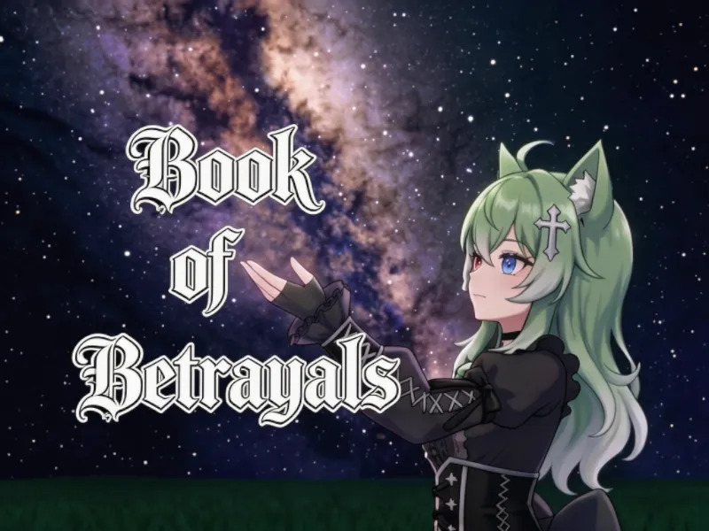 背叛书:星空下,绿发少女托举着《Book of Betrayals》